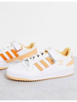 Forum Low sneakers in white and orange rush
