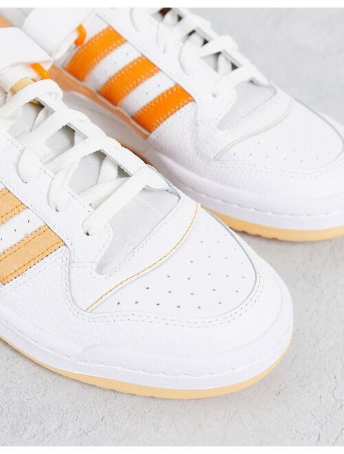 adidas Originals Forum Low sneakers in white and orange rush