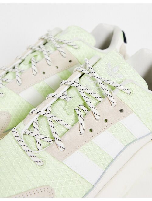 adidas Originals ZX 22 Boost sneakers in green and off white