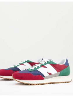 237 sneakers in red and green