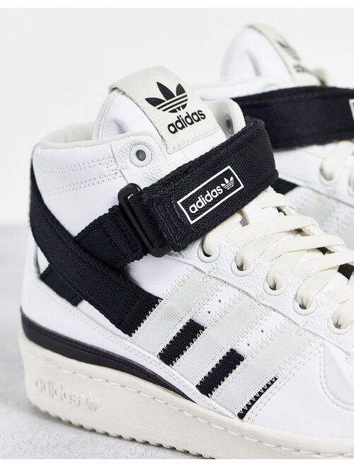 adidas Originals Parley Forum Mid sneakers in white and black