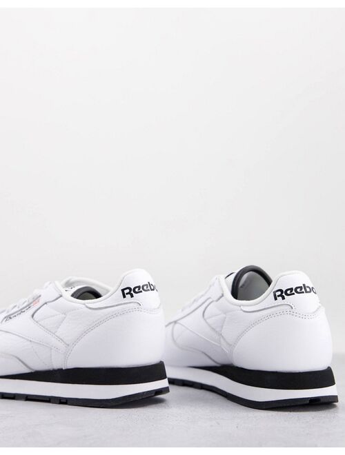 Reebok Classic leather sneakers in white and black