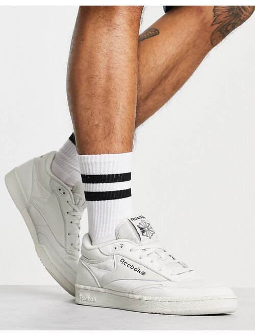 Reebok Club C Mid ll sneakers in off white