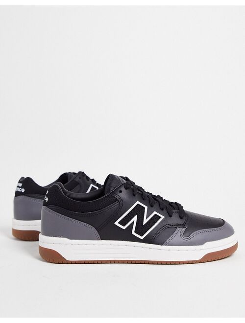 New Balance 480 court sneakers in black