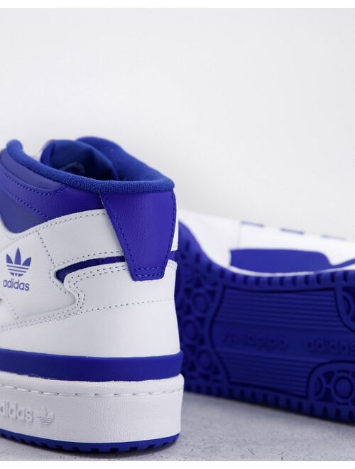adidas Originals Forum Mid sneakers in white and blue