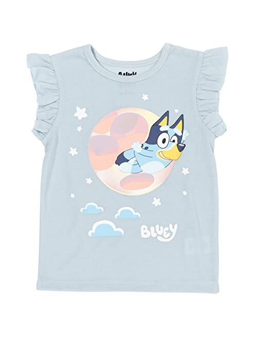 Bluey Pullover Graphic T-Shirt & Ruffle French Terry Shorts