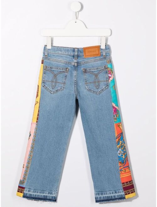 Versace Kids mid-rise flared jeans