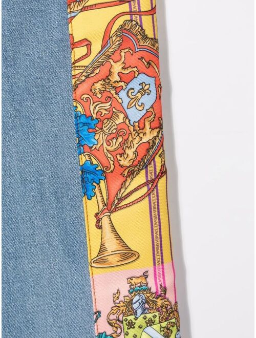 Versace Kids mid-rise flared jeans