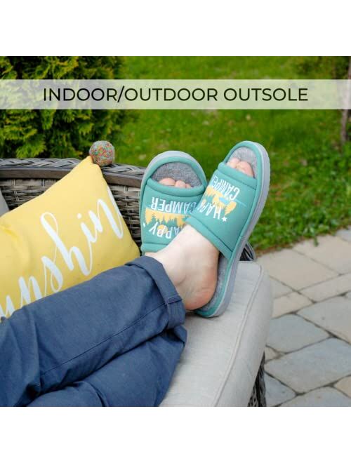 Dearfoams Unisex-Child Lennox Indoor/Outdoor Camping Summer Slide Slipper