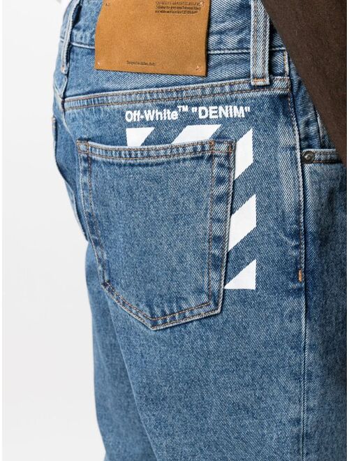 Off-White Diag-print skinny jeans