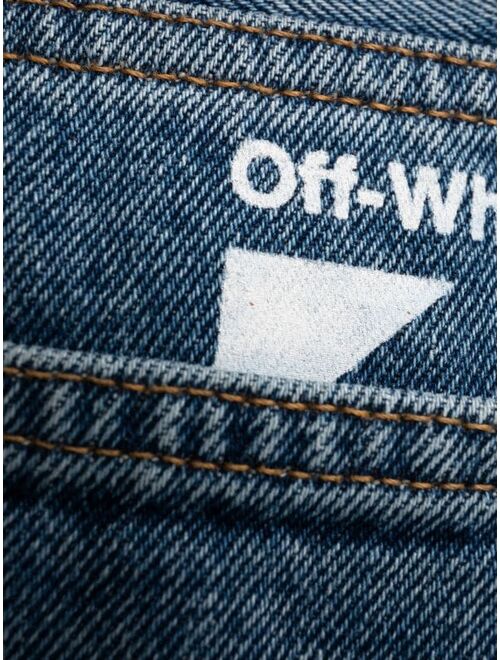 Off-White Diag-print skinny jeans