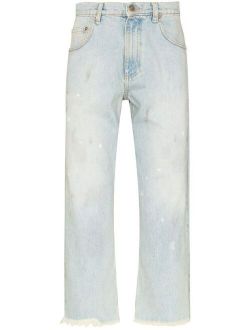 ERL stonewashed cropped jeans