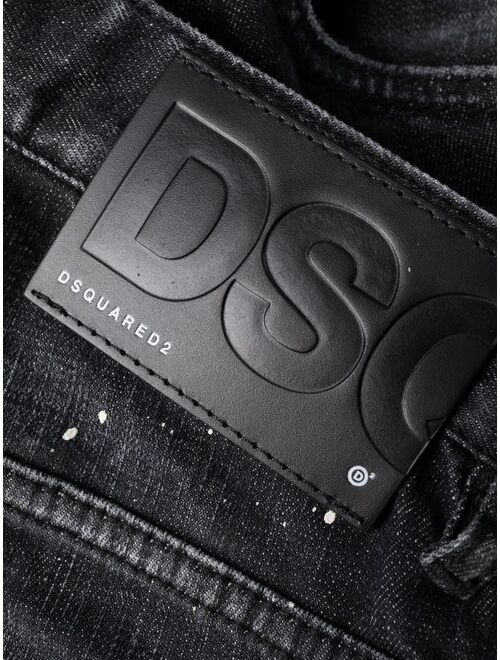 Dsquared2 mid-rise distressed straight-leg jeans