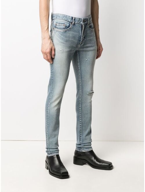 Yves Saint Laurent Saint Laurent distressed-detail skinny-fit jeans