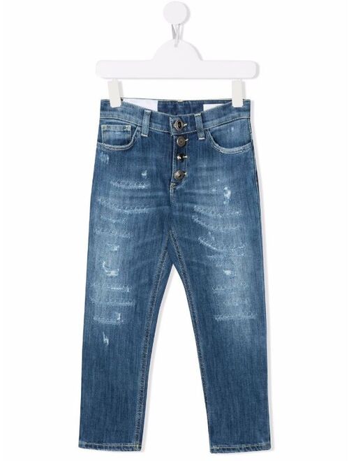 DONDUP KIDS mid-rise straight-leg jeans