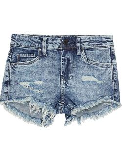 Blank NYC Kids Denim Distressed High-Rise Shorts in Fit of Rage (Big Kids)