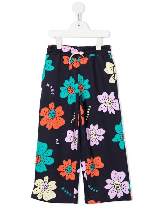 The Marc Jacobs Kids floral-print wide-leg trousers