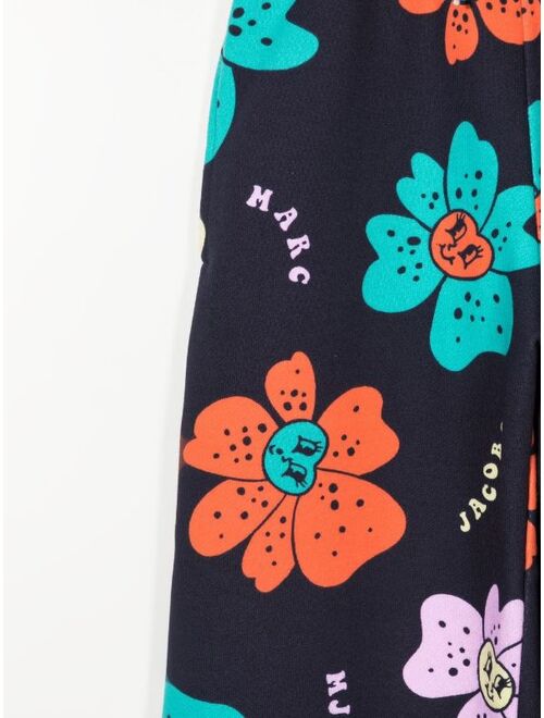 The Marc Jacobs Kids floral-print wide-leg trousers