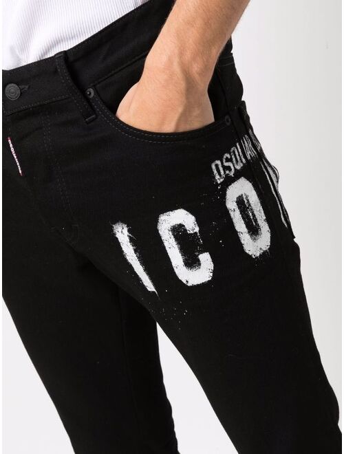 Dsquared2 logo-print straight-leg jeans
