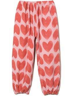 JELLYMALLOW heart-print elasticated trousers