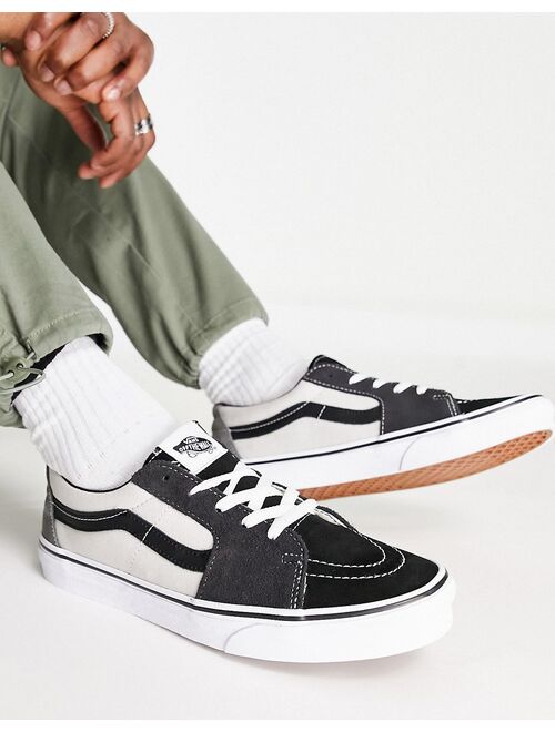 Buy Vans Sk8-Low sneakers in color block white and gray online | Topofstyle