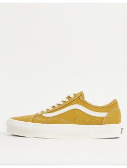 Old Skool tapered sneakers with peace print in mustard