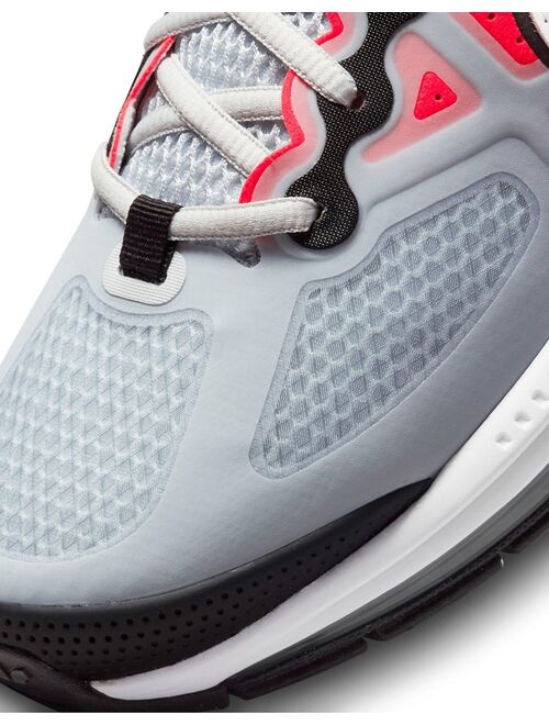 Nike Air Max Genome sneakers in pure platinum/bright crimson