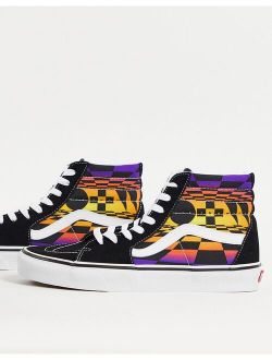 Sk8-Hi sneakers with graphic logo print in black