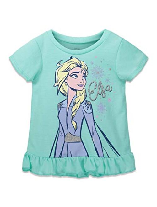 Disney Frozen Elsa Fashion Graphic T-Shirt & French Terry Shorts Set