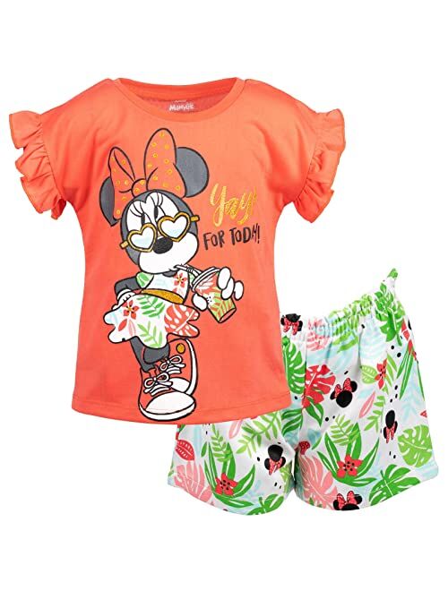 Disney Minnie Mouse Graphic T-Shirt & Shorts