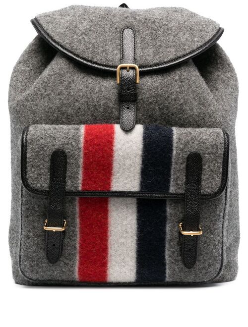 Thom Browne striped felt backpack
