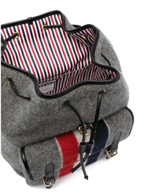 Thom Browne striped felt backpack