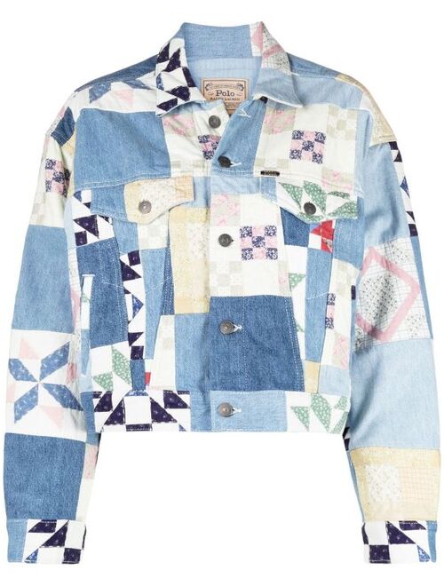 Polo Ralph Lauren quilted patchwork trucker jacket