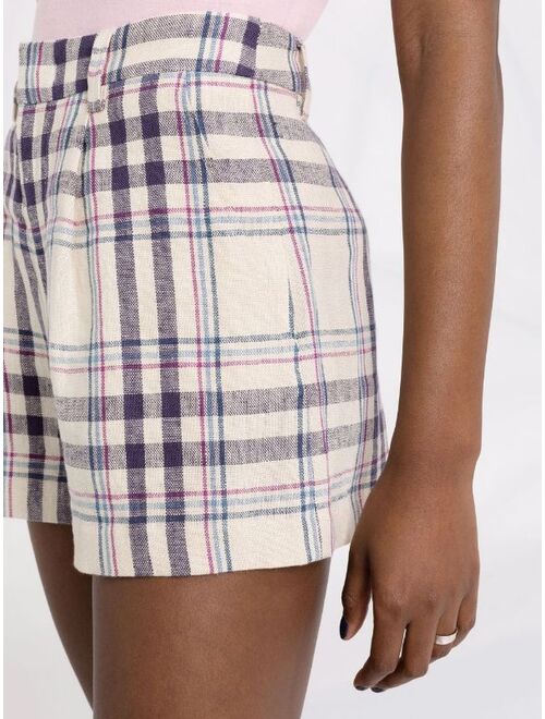 Isabel Marant Etoile Ilabot plaid-check print shorts