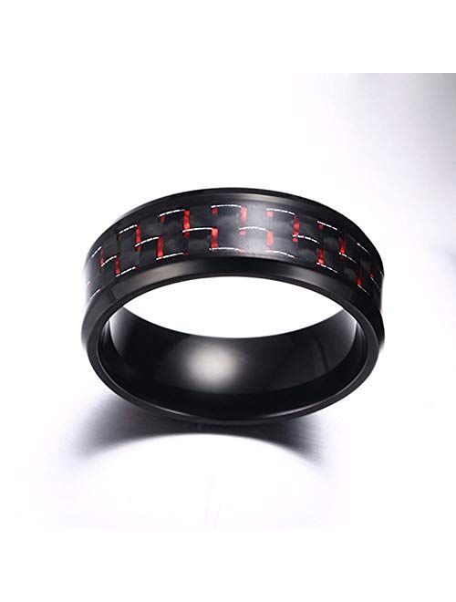 wedding ring set His Hers Couples Matching Rings Women's Black Gold Filled Red Ruby CZ Wedding Engagement Ring Bridal Sets & Men's Stainless Steel Wedding Band