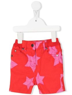 Kids star-print denim shorts