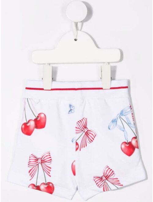 Monnalisa graphic print fitted shorts