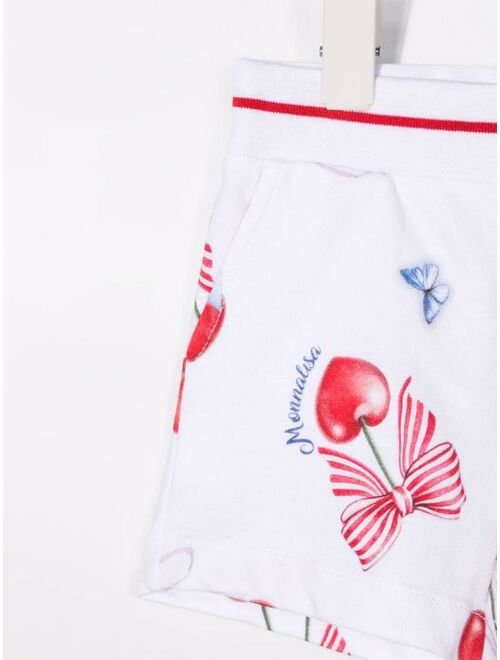 Monnalisa graphic print fitted shorts