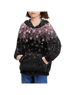 WELLFLYHOM Hoodies for Boys Girls Youth Kids Drawstring Hooded Pullover Long Sleeve Sweatshirts