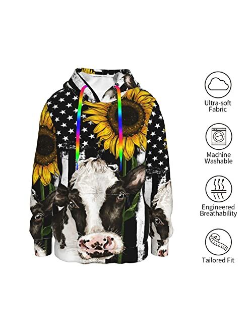 Yuntong Black Circles Round Dots On White Teen Boys Girls Fleece Sweatshirts Unisex Youth Fleece Hoodiespocket Pullover Hoodies