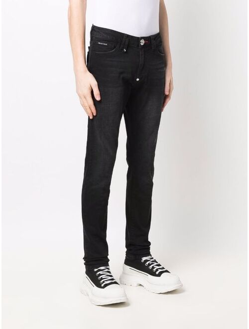 Philipp Plein logo slim-fit jeans