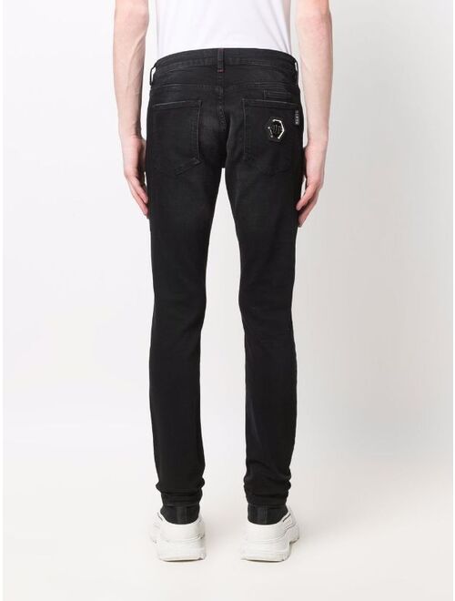 Philipp Plein logo slim-fit jeans
