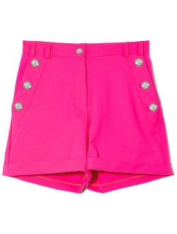 Kids TEEN button-embellished shorts
