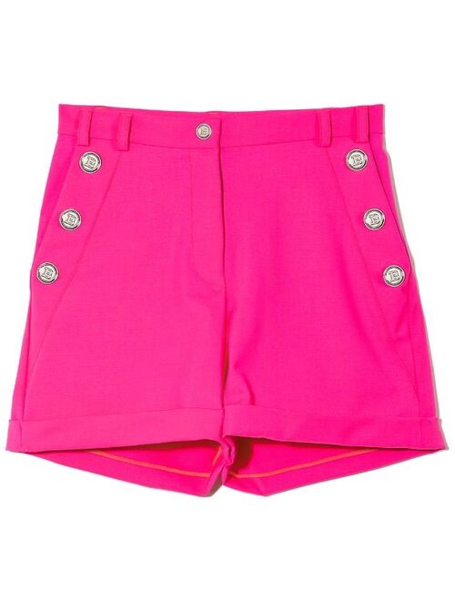 Balmain Kids TEEN button-embellished shorts