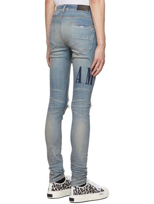 AMIRI Blue Applique Jeans