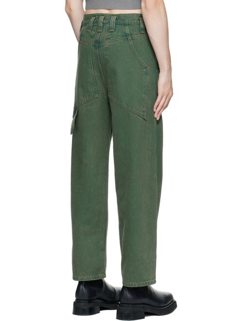 Eckhaus Latta Green Baggy Jeans