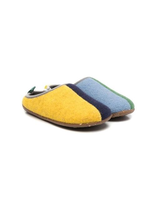 Camper Kids colour-block panel design slippers