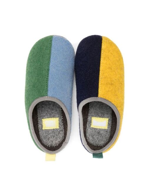 Camper Kids colour-block panel design slippers