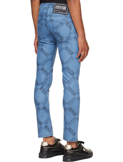 Versace Jeans Couture Blue Print Jeans