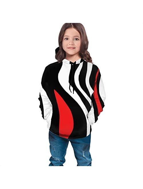 Yefchn Zebra Skin Tiger Stripes Boys Hoodies Pullover Sweatshirts For Youth Teens